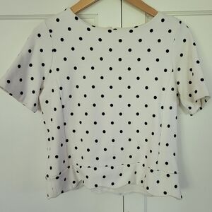 Talbots Polka Dot Women's Crop Top
